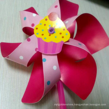 Colorful paper pinwheel for toy